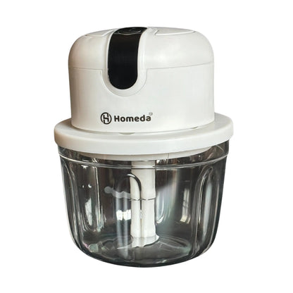 HOMEDA Rechargeable Mini Electric Chopper - Stainless Steel Blades, One Touch Operation, For Mincing Garlic, Ginger, Onion, Vegetable, Meat, Nuts, (White,350 ML,Pack of 1) - Homeda Labs LLP