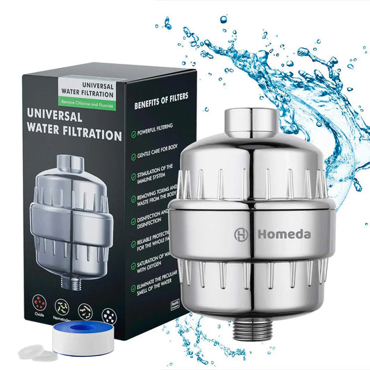 Homeda High Output Revitalizing Shower Filter - Reduces Dry Itchy Skin, Dandruff, Eczema - Homeda Labs LLP