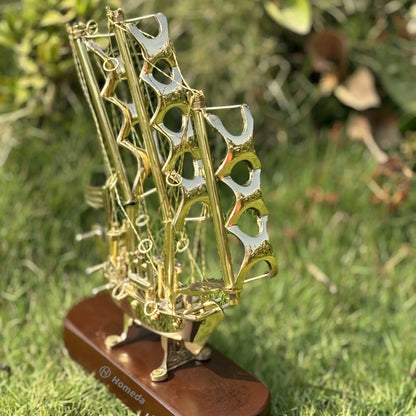 HOMEDA  Brass Titanic Ship 10" Inch Showpiece with Wooden Base Perfect for Home Decoration and Gifting. (Small) - Homeda Labs LLP