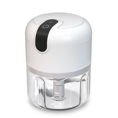 HOMEDA Rechargeable Mini Electric Chopper - Stainless Steel Blades, One Touch Operation, For Mincing Garlic, Ginger, Onion, Vegetable, Nuts, (White,250 ML,Pack of 1) - Homeda Labs LLP