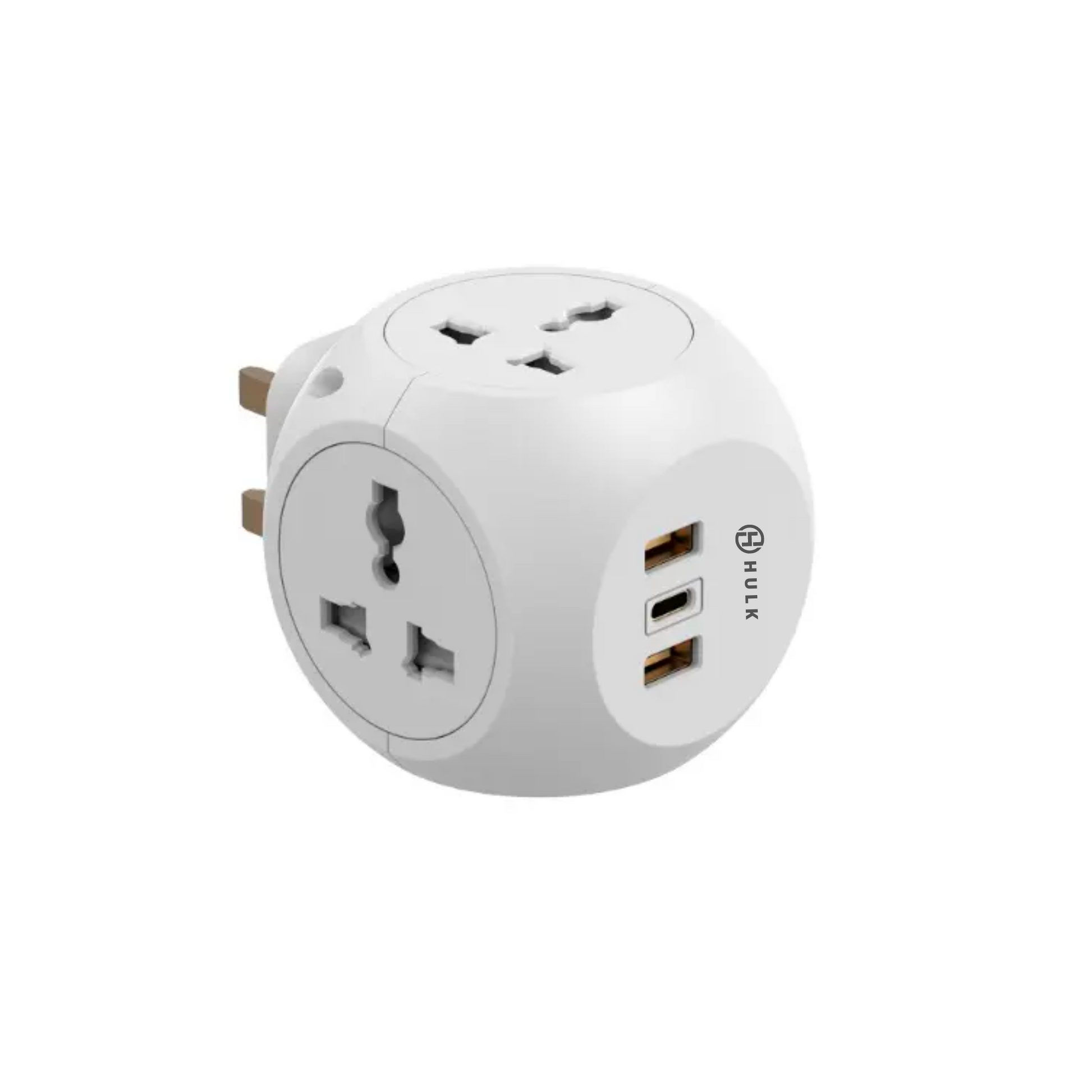 Rubik's Cube Universal Travel Adapter with Type C - 4 in 1 International Travel Adapter, Universal Plug Socket Homeda