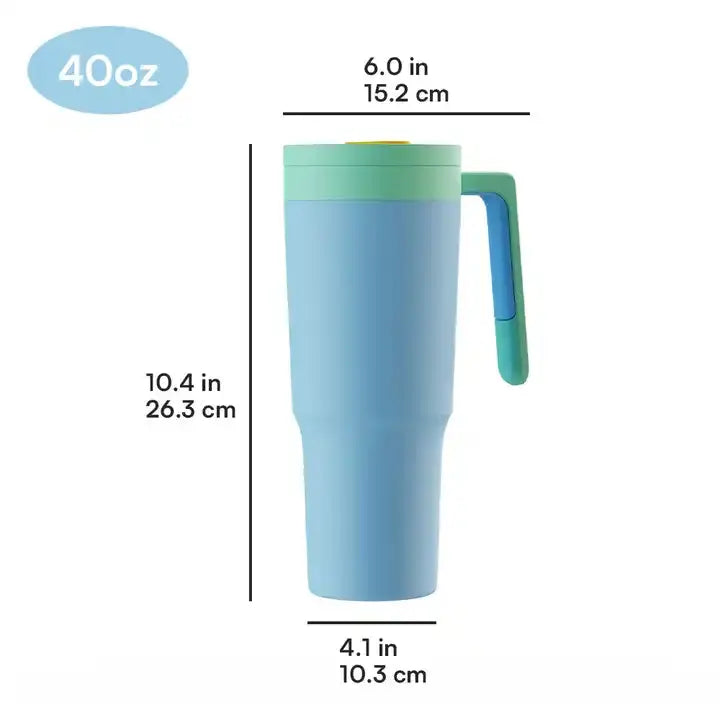 40oz Stainless Steel Double Wall Vacuum Insulated Tumbler - Homeda Labs LLP