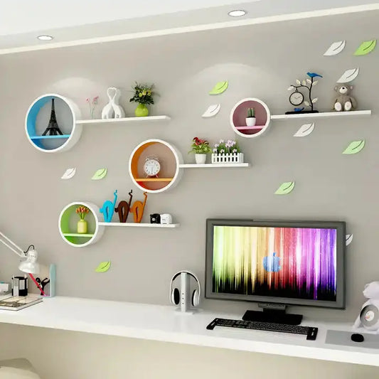 Wawoodennted Wall Shelf Bedroom Decoration - Homeda Labs LLP